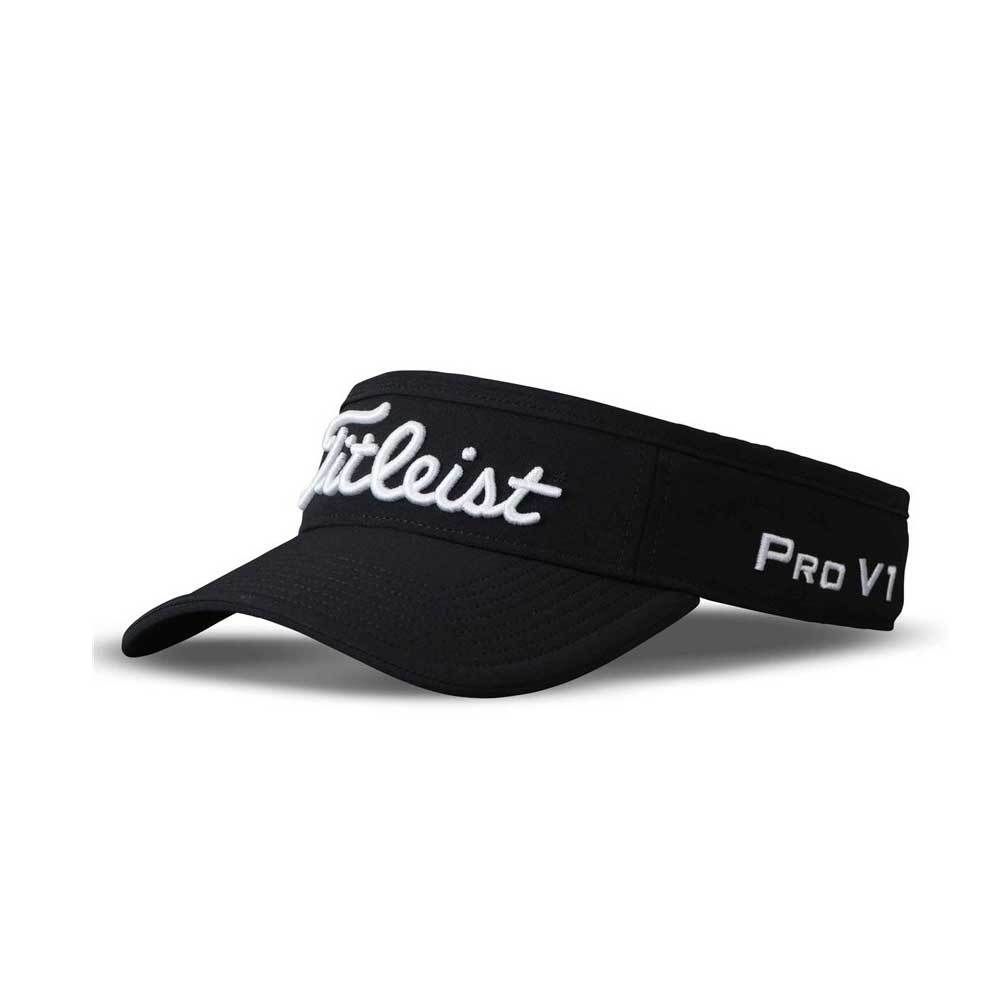 TITLEIST Men's Tour Performance Adjustable Visor - Black/White