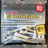 Pride Evolution Plastic Golf Tees - 2-3/4" - 10pcs