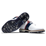 FOOTJOY Men's Premiere Series Packard XW Spiked Golf Shoes - White/Navy/Red