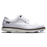 FOOTJOY Men's Traditions - Shield Tip XW Spiked Golf Shoes - White