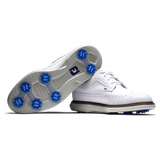 FOOTJOY Men's Traditions - Shield Tip XW Spiked Golf Shoes - White